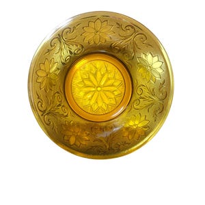 Bol de service en verre ambré Indiana 8 x 3 1/2 po.