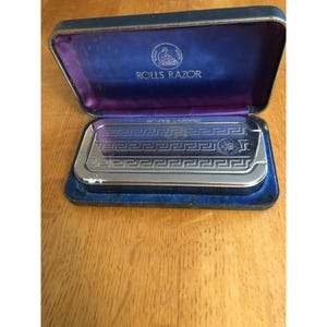 Vintage Rolls Razor In Original Case With Instructions - Stainless Steel Safety Razor Set