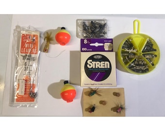 Kit de pesca con líderes de alambre Stren Line y accesorios