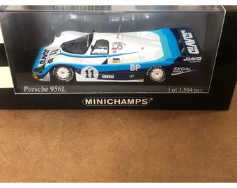 Miniature Porsche 956 1984 1/43 Spark No.9 Warsteiner 24h Le Mans 1984 W Brun L Von Bayern B Akin 1
