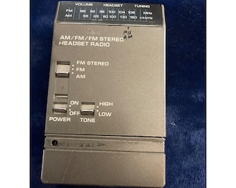 General Electric Model 7-1700 AM/FM Stereo Headset Radio Vintage Portable Unit