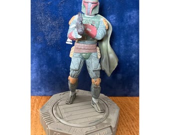 Star Wars 1998 Boba Fett Figure With Rotating Base