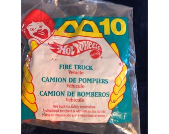 McDonalds Hot Wheels Fire Truck Vehicle Toy New Sealed #10 Mattel Collectible 1997