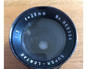 Objetivo Super-Lentar 28 mm f/3 con estuche - Fabricado en Japón