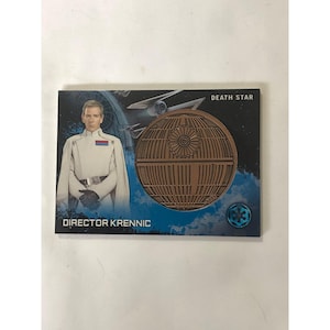 Star Wars Rogue One Director Krennic-herdenkingsmedaillonkaart met verzamelobject Death Star Topps