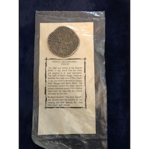 Antique Replica Pirate Gelderland Thaler Coin In Sealed Display Packaging
