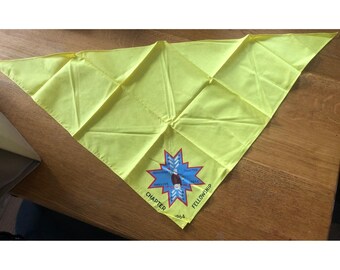 Vintage 1964 Owasippe Lodge Hoppadokan Chapter Fellowship Bandana jaune