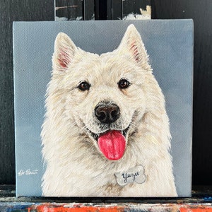 Dog Pet Portrait Hand-Painted By Artist Dino Benvenuti From Photos In Acrylic Paint On Canvas, Custom Pet Art, Gift, Multiple Sizes image 2