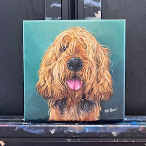 Dog Pet Portrait Hand-Painted By Artist Dino Benvenuti From Photos In Acrylic Paint On Canvas, Custom Pet Art, Gift, Multiple Sizes image 6