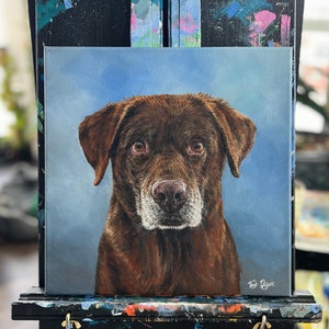 Dog Pet Portrait Hand-Painted By Artist Dino Benvenuti From Photos In Acrylic Paint On Canvas, Custom Pet Art, Gift, Multiple Sizes image 8