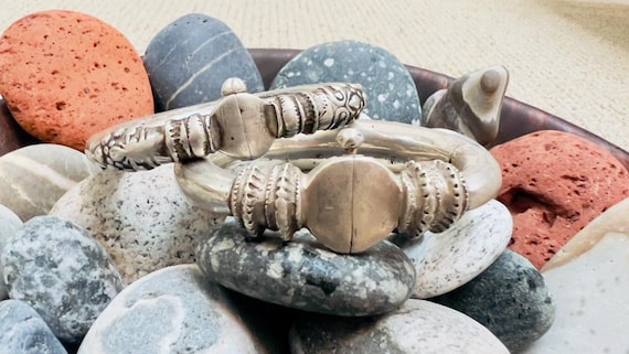 Antique (Vintage) Silver Ornate Indian Bracelets