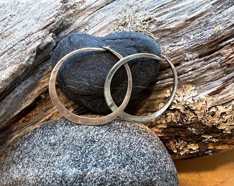 Sterling Silver Simple Tribal Hoops | Handmade in Nepal