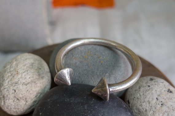 Antique (Vintage) Silver (Solid) Tribal Power Bra… - image 1