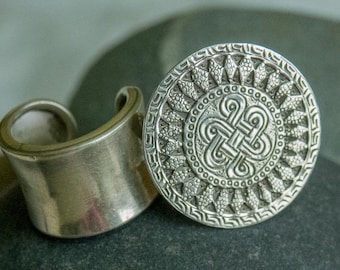 Sterling Silver Tibetan Knot of Eternity Ring (Adjustable) | Handmade in Nepal