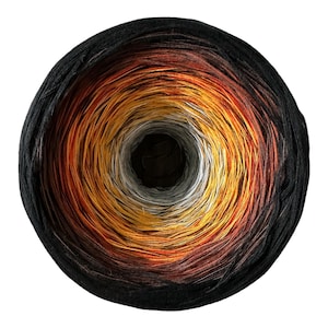 Rare Amber inspired, Cotton gradient, cake yarn, 8ply soft fingering weight, hand plied yarn, Autumn color yarn, fall yarn colorways