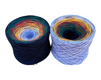 Graciosa, Gradient Cotton Natural Fiber Yarn - 100% Cotton Yarn - Light Fingering Weight Yarn - Light Sport Weight Yarn