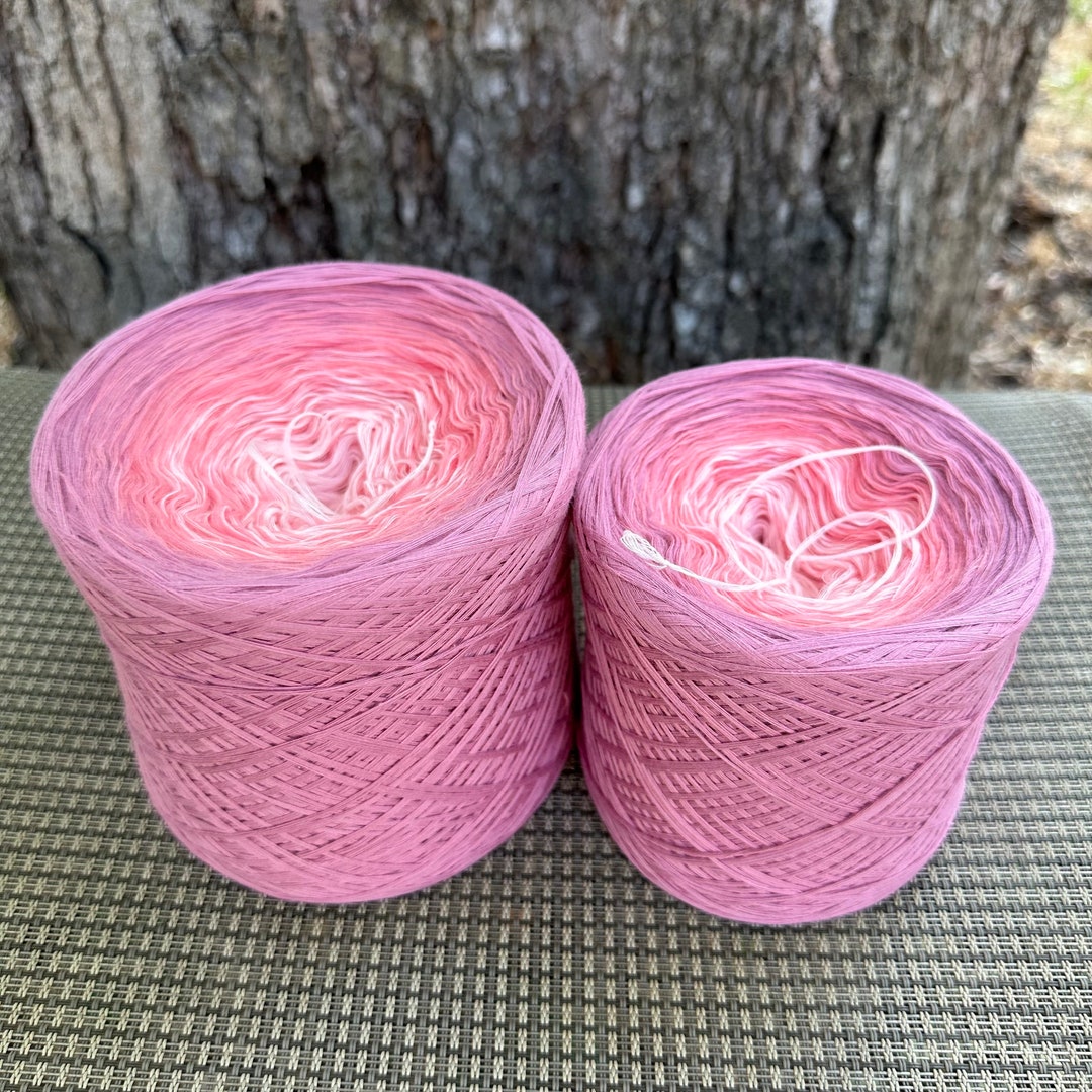 Sweet Taro, Cotton Gradient Cake Yarn, 8 Ply Soft Cotton Fingering