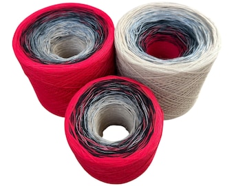 New Poppy, August Birth Flower, Gradient Cotton Natural Fiber Yarn - Cotton Gradient Yarn - Bold Beauty Of The Poppy