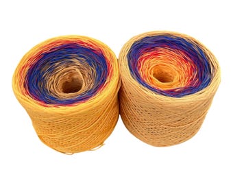 Sugarplum Fairy Spun, Gradient Yarn, , 12ply cotton, Sport Weight Yarn, Natural Fiber, For Soft Wearable Yarn, Ready To Ship