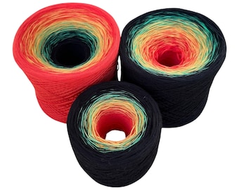 Lucky Lantern, Gradient Cotton Natural Fiber Yarn - Good Fortune Yarn - Lucky Red Yarn - Imperial Gold Yarn - Warm And Inviting Yarn