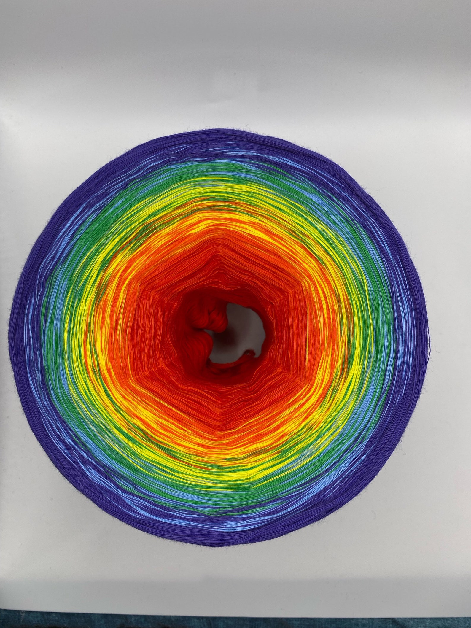 Rainbow Gradient Cotton Cake Yarn Dreamers Yarn Etsy