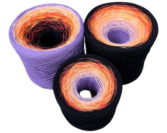 Sky of Wishes, Gradient Cotton Natural Fiber Yarn, Cotton Natural Fiber Yarn, Fingering Weight, Yarn for Crochet, knit and weaving.
