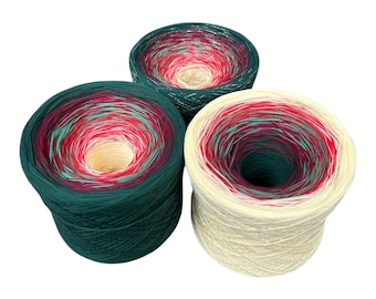 The Prince, Gradient Yarn, 12ply cotton, Sport Weight Yarn, Natural Fiber, For Soft Wearable Yarn, Ready To Ship