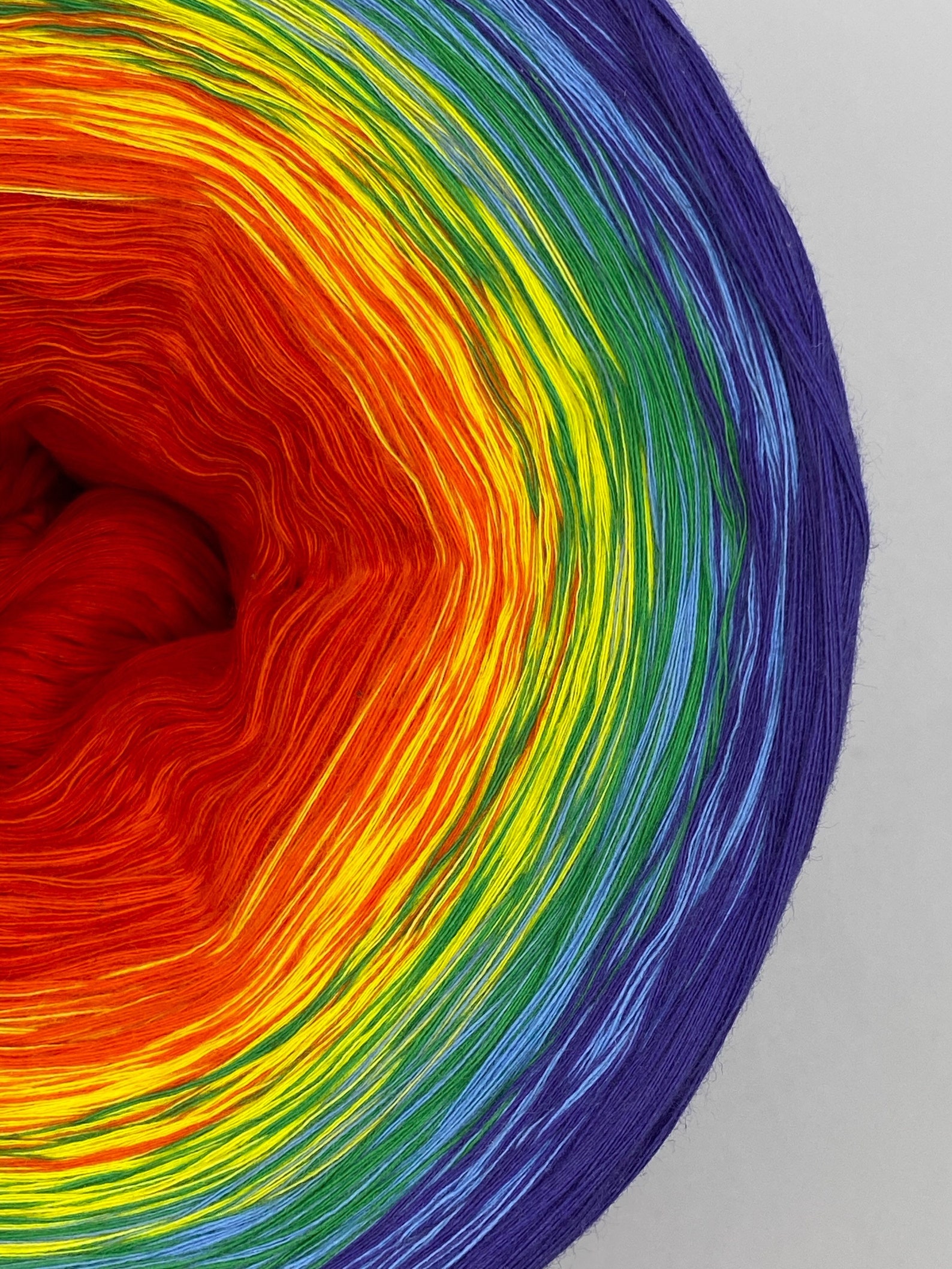 Rainbow Gradient Cotton Cake Yarn Dreamers Yarn Etsy