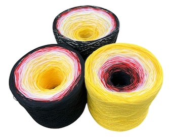 Freddie, Gradient Cake Yarn, Cotton Natural Fiber Yarn, Fingering Weight, Yarn for Crochet, knit and weaving. Ready To Ship