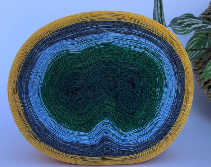 Rare Amber Inspired, Cotton Gradient, Cake Yarn, 8ply Soft Fingering Weight, Hand Plied Yarn ...