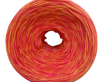 Tahitian Punch, Variegated Yarn, Fingering Weight Yarn, 8ply Cotton Yarn, Yarn for Weaving, Yarn for Shawl, Gift for Knitters and Crocheters