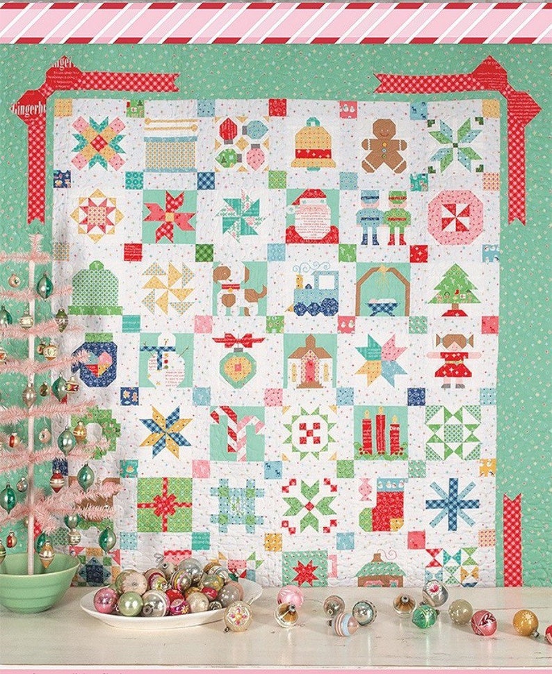 Cozy Christmas Green Holly by Lori Holt for Riley Blake Art