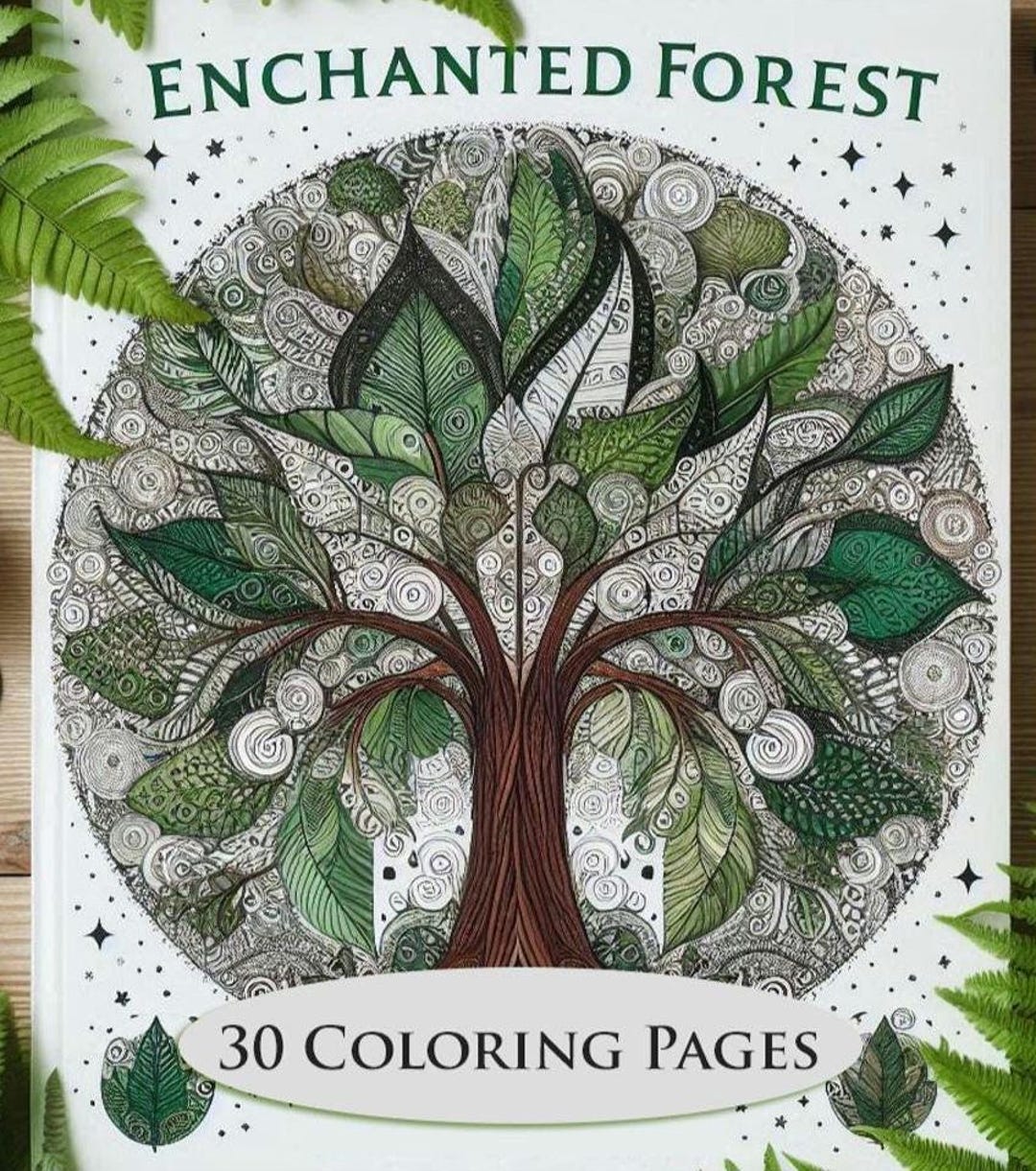 30 Enchanted Forest Coloring Pages | Printable PDF | Mandala Tree Art ...
