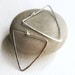 TRIANGLE HOOPS, HAMMERED Hoops, Silver Hoops, Silver Hammered Wire ...