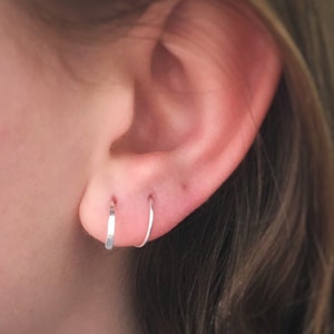 Side hoop earrings clearance