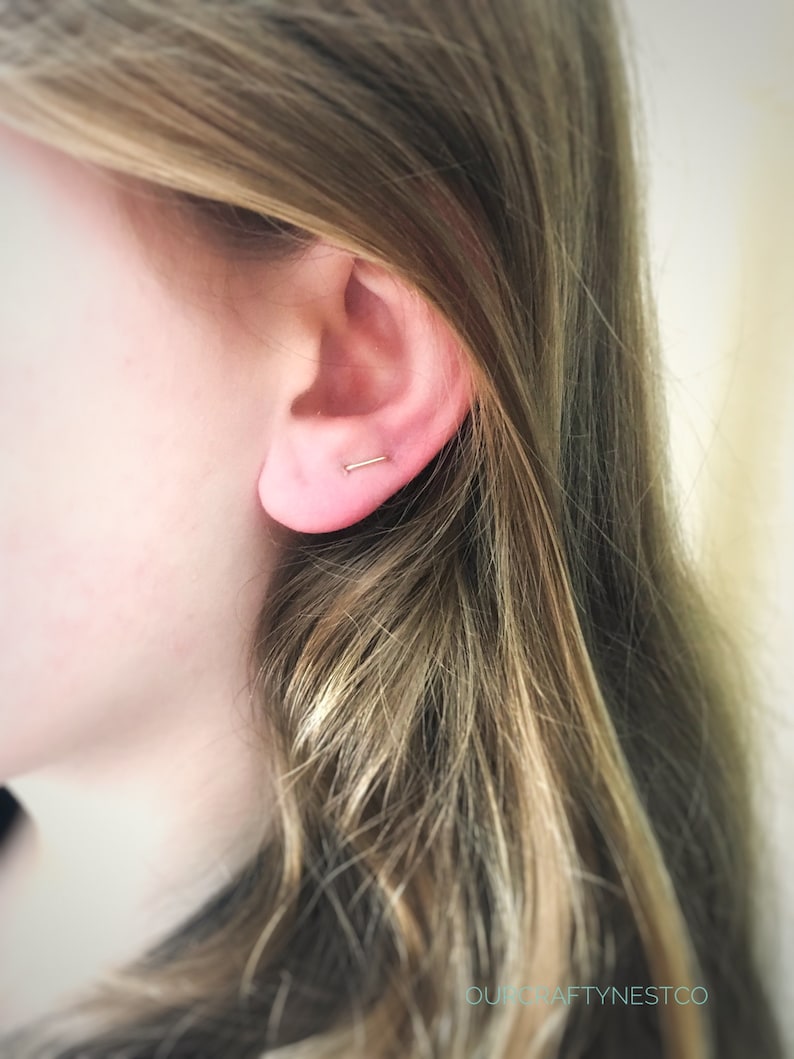 DOUBLE Piercing MULTIPLE Piercing Double Stud Earring Two Etsy