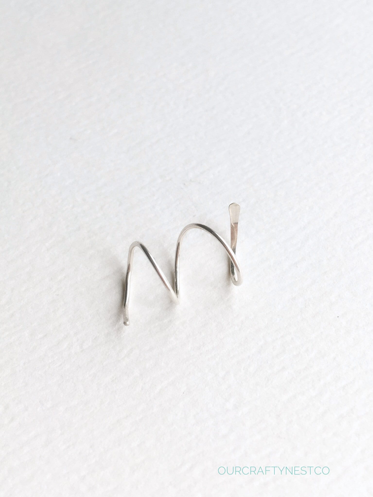 Triple Spiral Piercing Hoop Earring: Sterling Silver, Gold Filled 