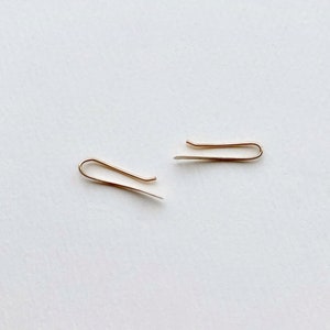 Hammered EAR CRAWLER, Gold Ear Crawlers, Ear Climbers, Ear Cuff, Simple Earrings, Minimalist Jewelry, Modern Jewelry, Ear Crawler 20mm image 7