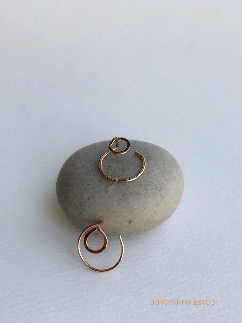 Circle EAR JACKETS, Gold Ear Jacket, Double Earrings, Geometric Earrings, Circle Studs, Minimalist Jewelry, Gift for Her, Modern Jewelry image 6