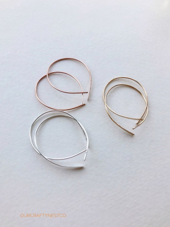Orecchini A Cerchio Aperti In Argento Sterling Placcato Oro Rosa – Diametro 35 Mm, In Scatola Regalo - 4