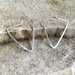 TRIANGLE HOOPS, HAMMERED Hoops, Silver Hoops, Silver Hammered Wire ...