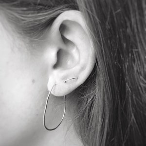 DOUBLE Piercing, MULTIPLE piercing, Double Stud Earring, Two Hole Earring, Gold Arch Stud, Double Lobe Earring, Minimalist Earring, Unisex image 8