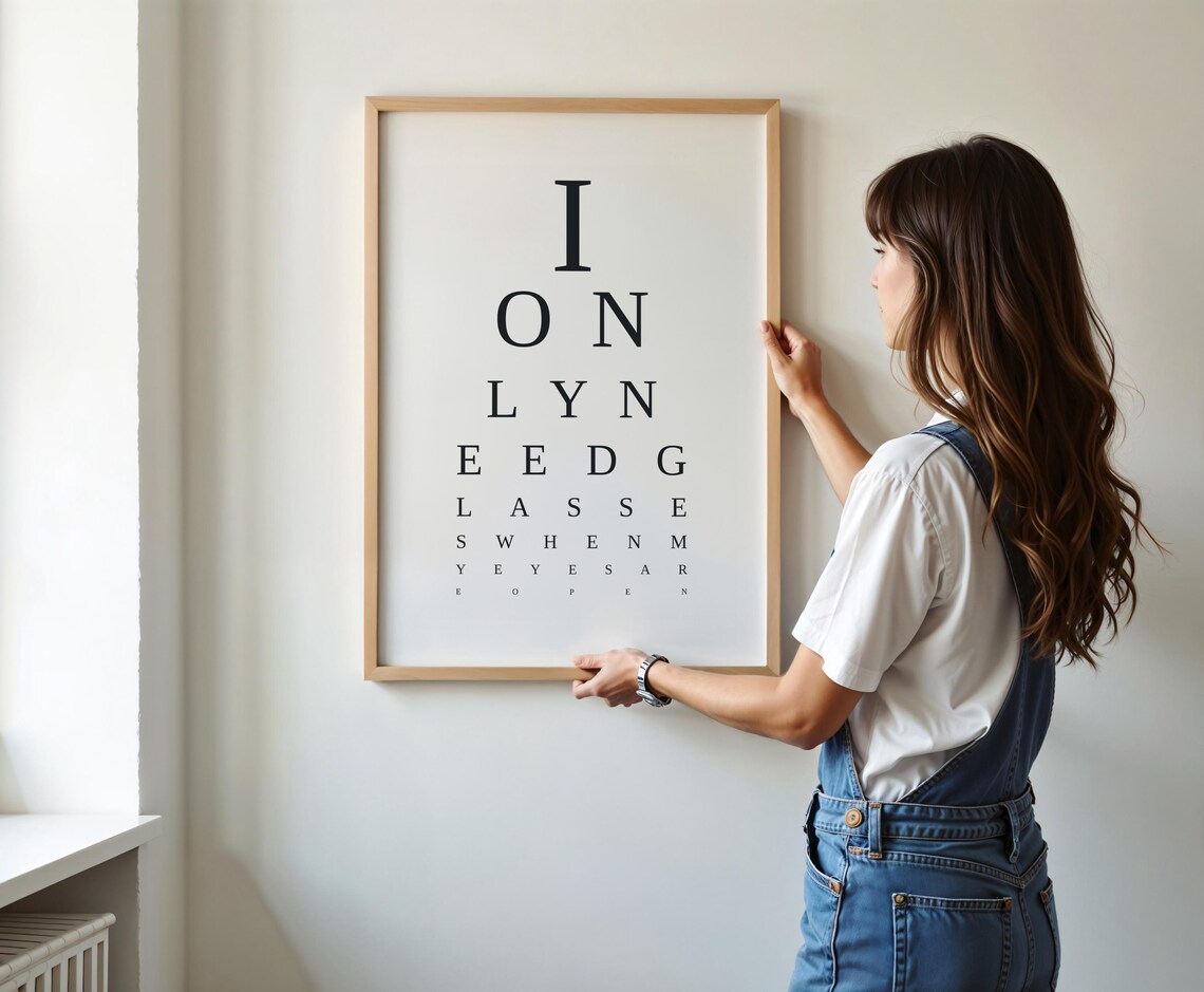 Tableau De Test De Vue (Eye Chart) - 56x26 Cm, Neuf, En PVC Souple