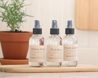 Spray per ambienti con olio essenziale, Spray per ambienti in lino, Spray deodorante per ambienti, Spray per ambienti completamente naturale, Spray per lino, Regalo per la festa della mamma, Nebbia per ambienti fatta in casa