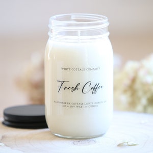 12 oz. Hand Poured Candle, Soy Candle, Farmhouse Candle, Mother's Day Gift, Gift For Her, White Candle, Scented Candle, Women's Gift