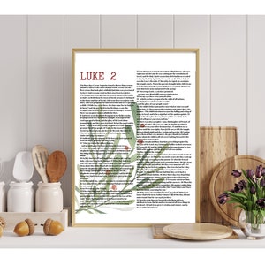 Christmas Story Wall Art,Luke 2 Print,Digital Christmas Print,Luke 2 Wall Art,Christmas Wall Decor
