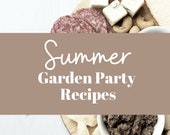 Garden Party Recipes,Outdoor Dining,Meal Plan,Printable Recipes,Digital Download Recipes,Easy Recipes