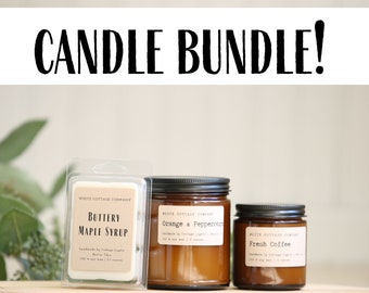 Set of 3 Amber Candle Bundle, Hand Poured Candle, Farmhouse Candle, Mother's Day Gift, Gift For Her, Amber Candle, Scented Candle