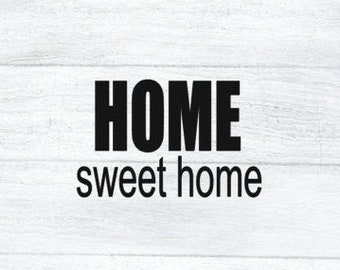 Home Sweet Home Decal,Vinyl Decal,Decal Quote, Vinyl Sticker, Vinyl letters,Home Sweet Home Sticker, Jar Label, Gift for her,Farmhouse Decor