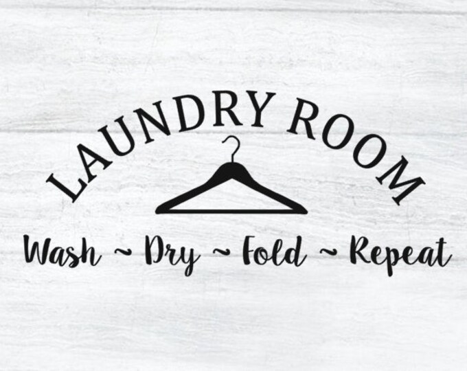 Laundry Sign Decal, Vinyl Decal, Vinyl Sticker, Laundry Decor